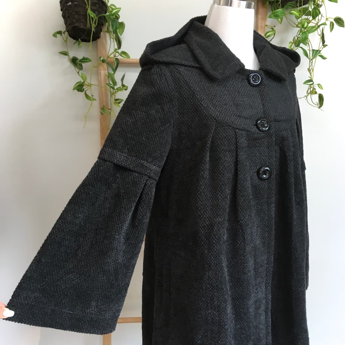 JPN/ 모리걸코트 차콜코트 케이프코트 천사핏코트 둥근카라코트 상품이미지3