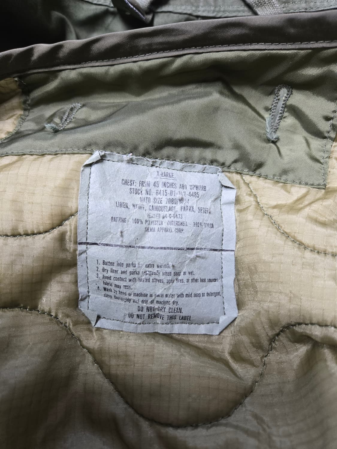 US ARMY 오리지널 M65 피쉬테일 파카[M] 상품이미지7