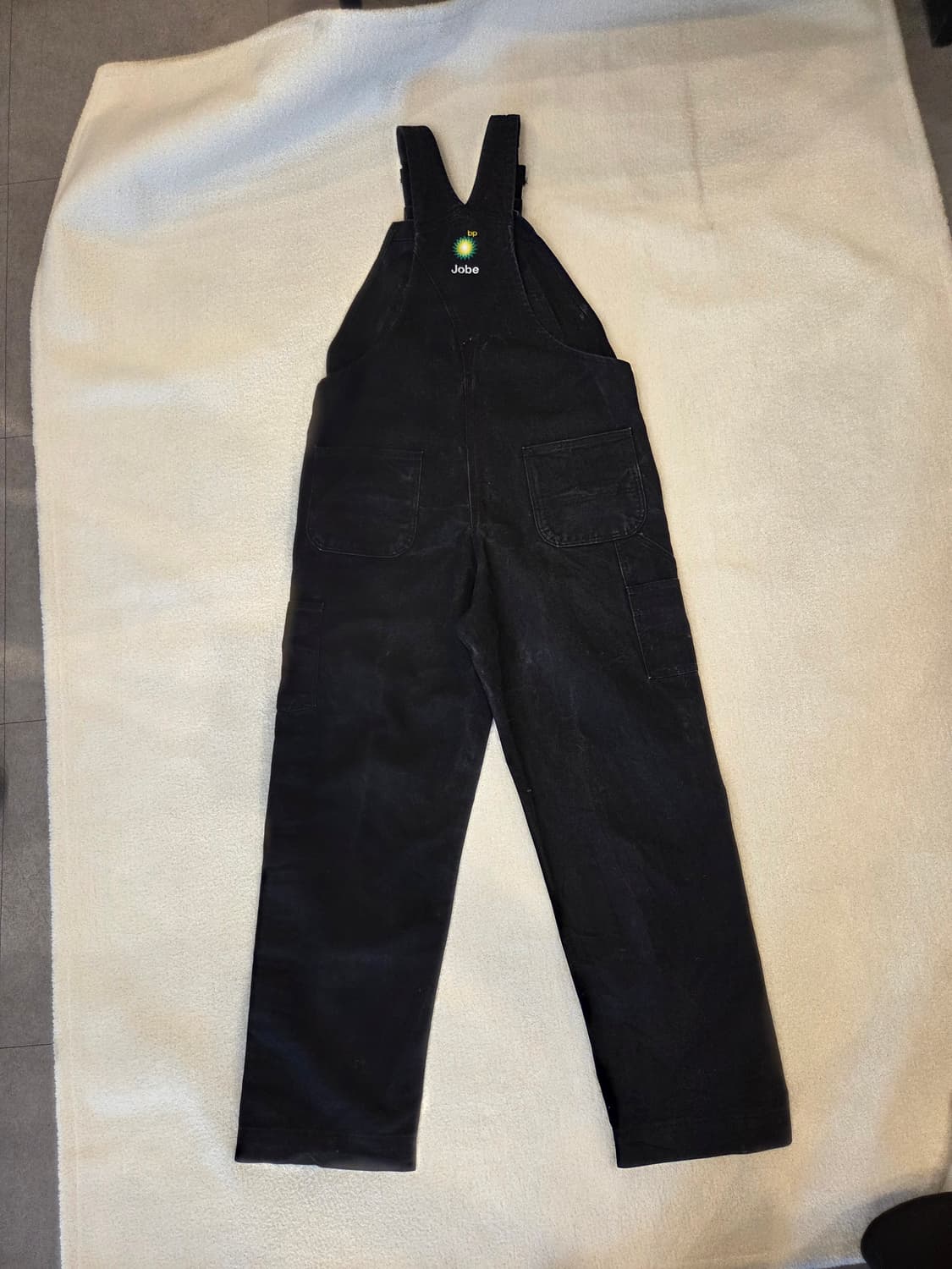 오리지날 칼하트 FR 블랙 더블니 오버롤 real USA 상품이미지2