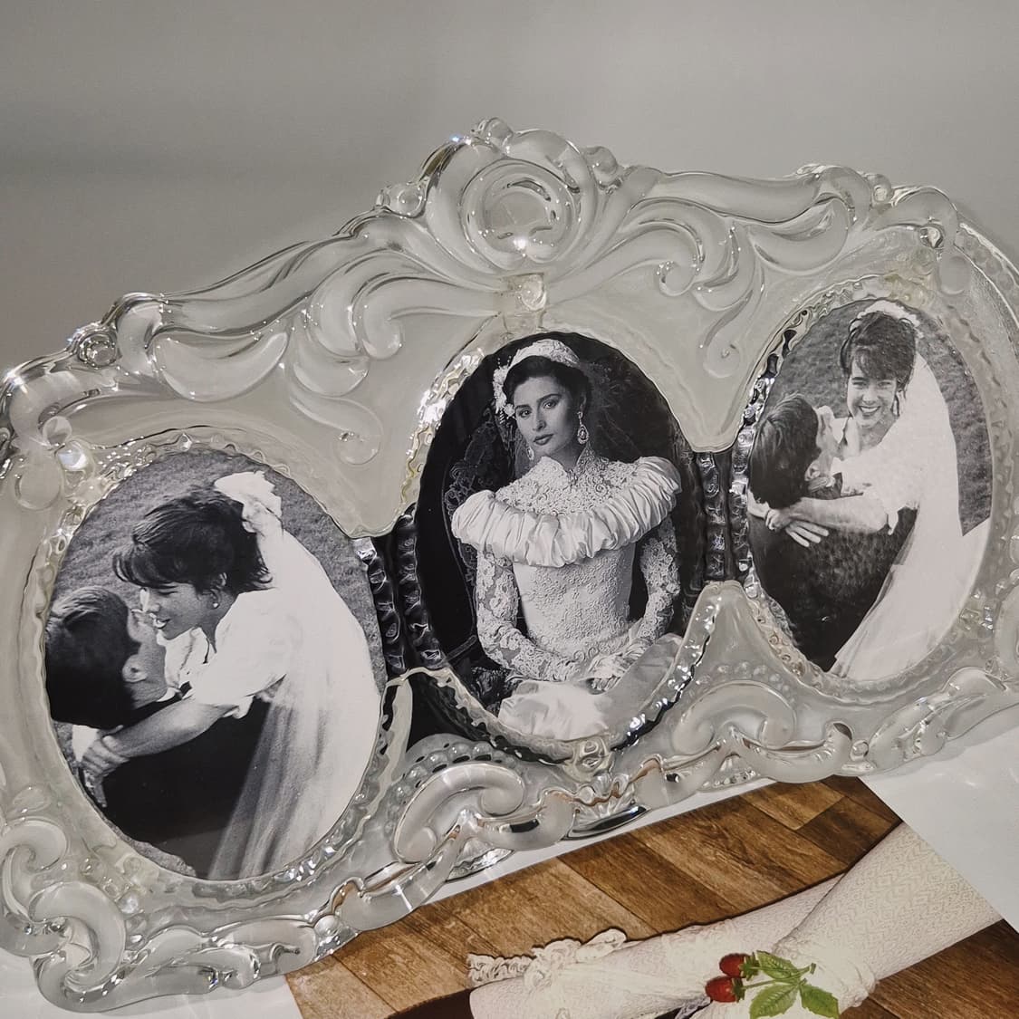 80s 독일 미카사 엔틱 크리스탈 3구 액자 상품이미지6