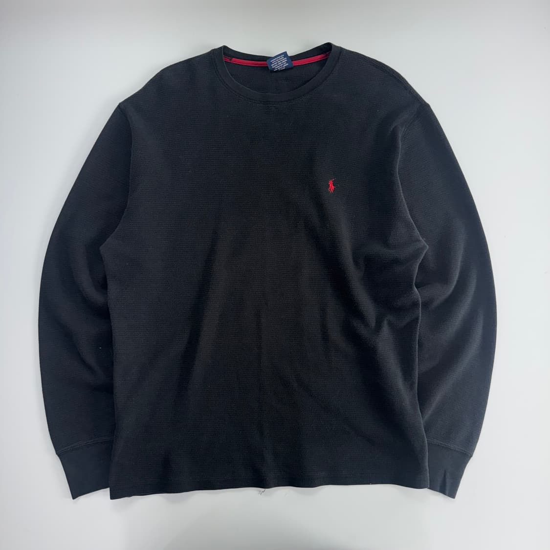 Polo 폴로 레드 로고 블랙 와플 니트 상품이미지3