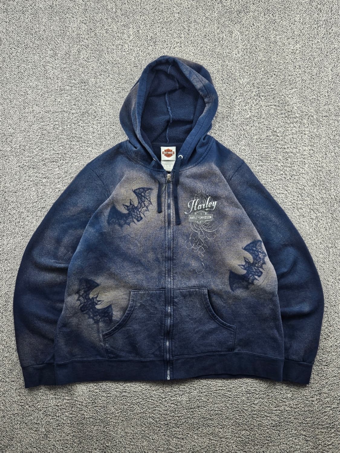 할리데이비슨 다잉워시드 커스텀 스웻 후드집업 (2XL) / 11457 상품이미지1