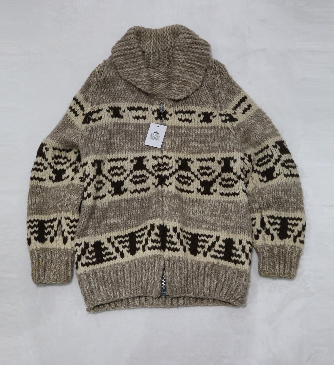 투악 버진울 집업 코위찬 가디건 made in cana 상품이미지1