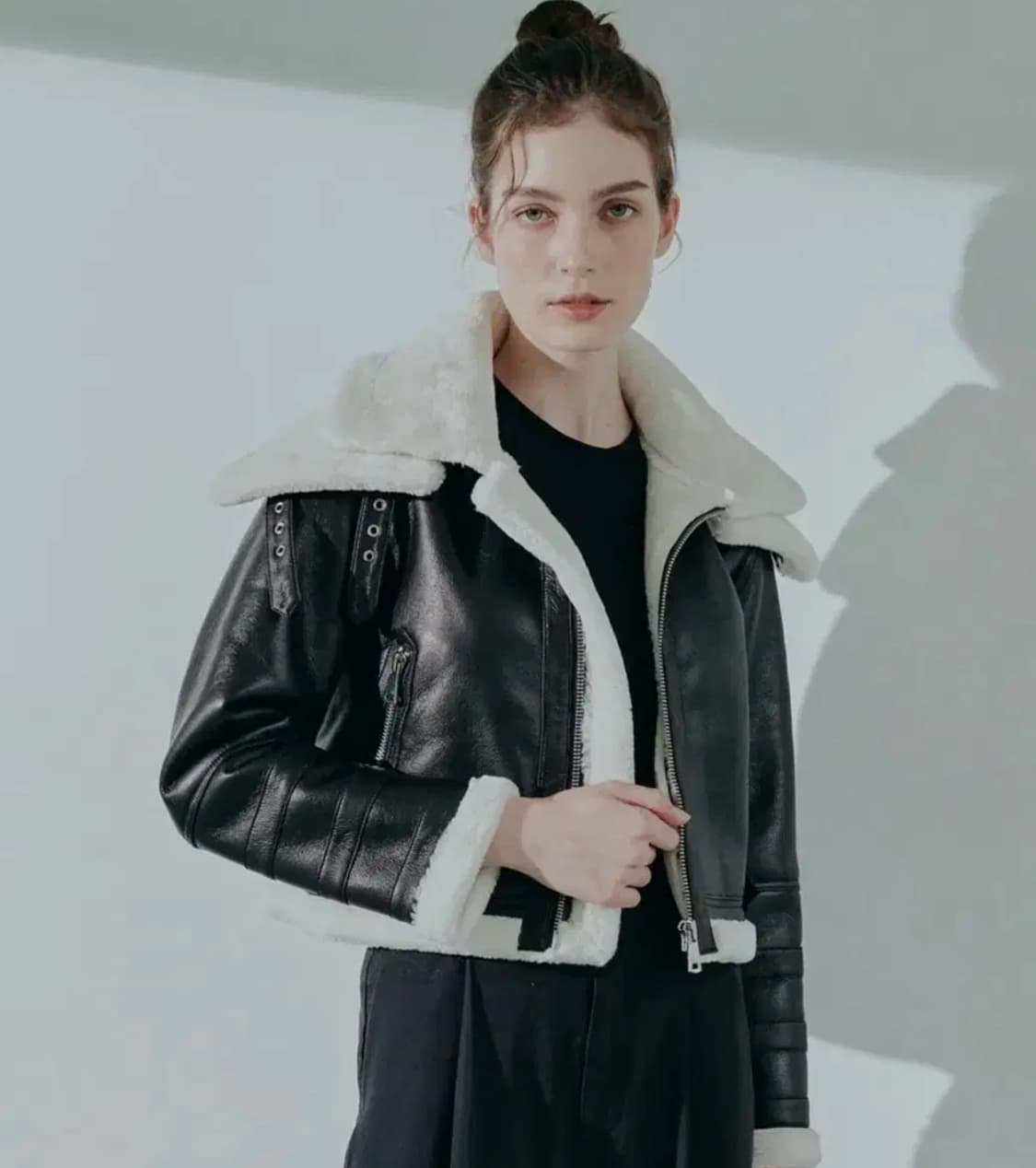 레프트서울 더블칼라 무스탕자켓 상품이미지1