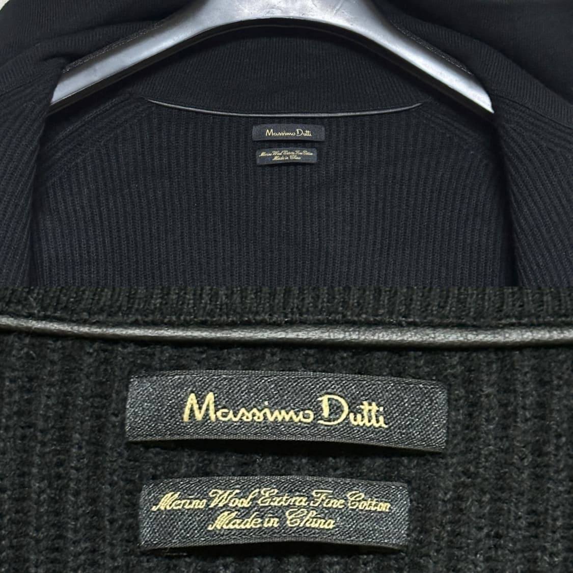 마시모두띠 풀집업 니트 가디건 L/블랙 상품이미지5