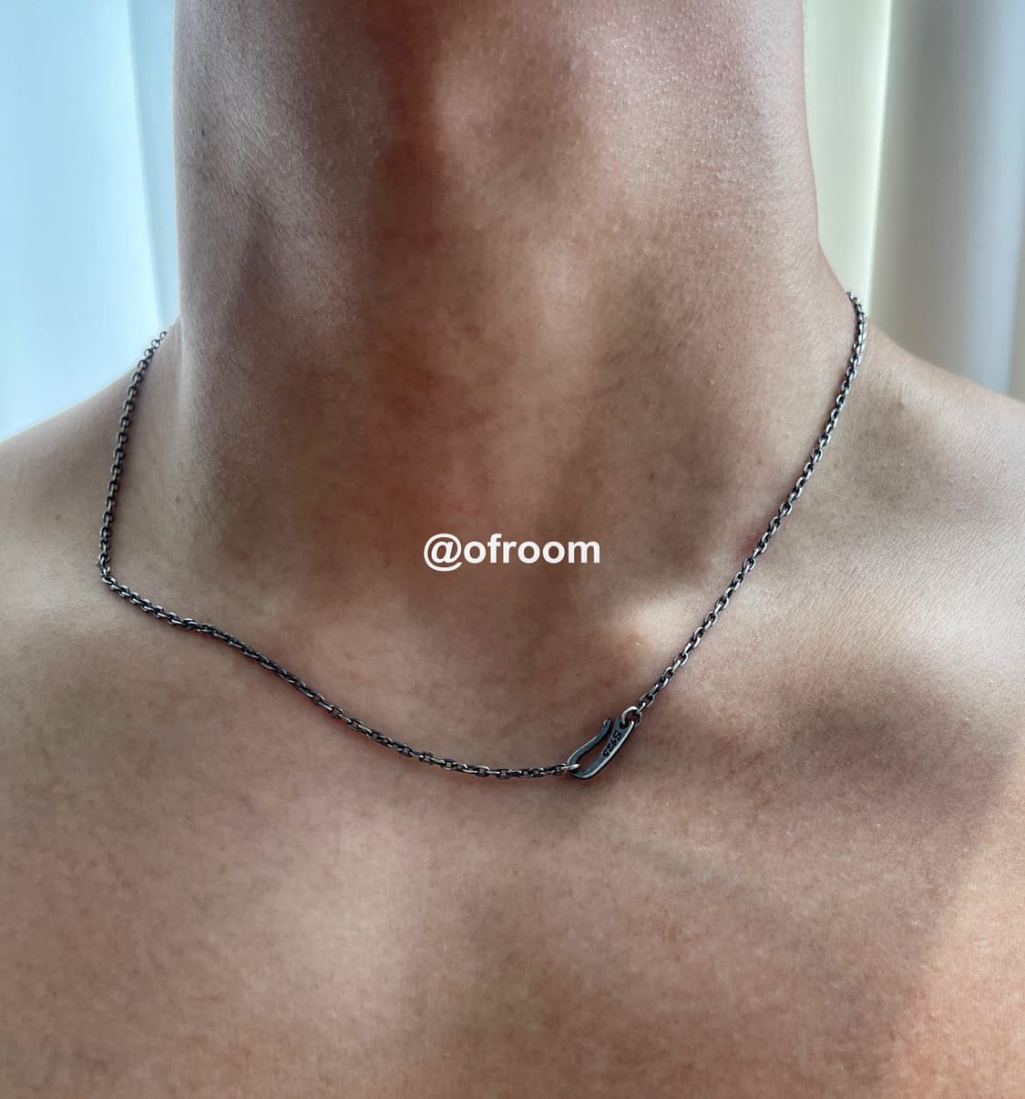 2.1mm 앤틱실버 훅체인목걸이  상품이미지4