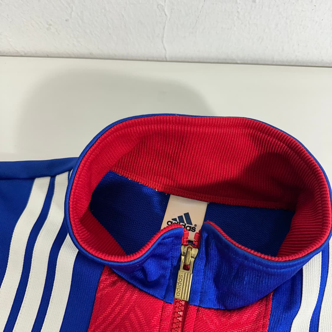 100 아디다스 일본판 블루 오버핏 트랙탑 집업 져지 상품이미지4