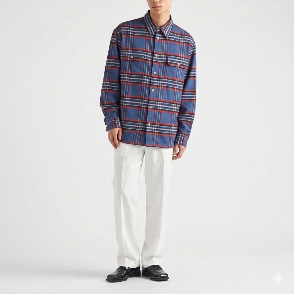 새제품) 25fw 크롬하츠 플라넬 체크 워크독 셔츠 상품이미지2