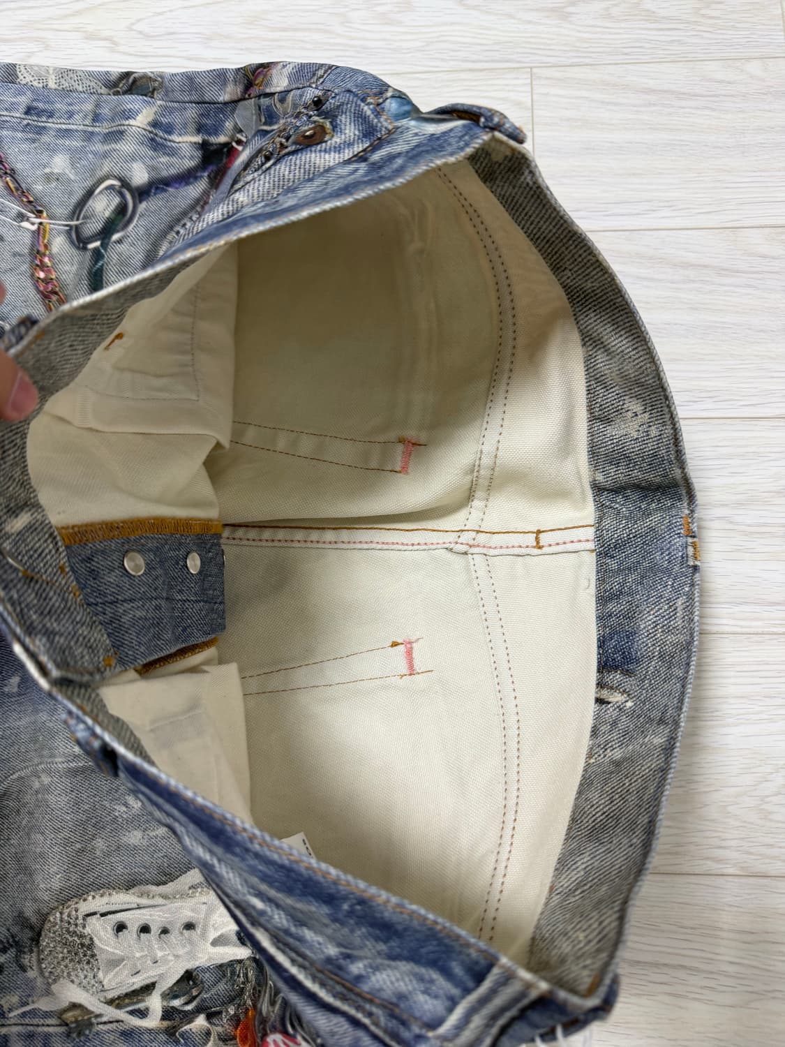 아크네 스튜디오 트롱프뢰유 키체인 데님팬츠 36 상품이미지6