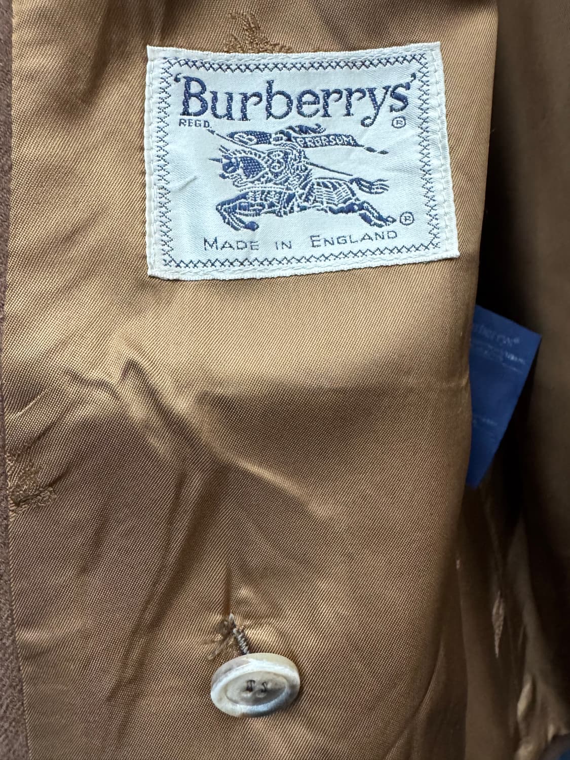 버버리 카멜색 금장버튼 울 블레이저 M~L 상품이미지6