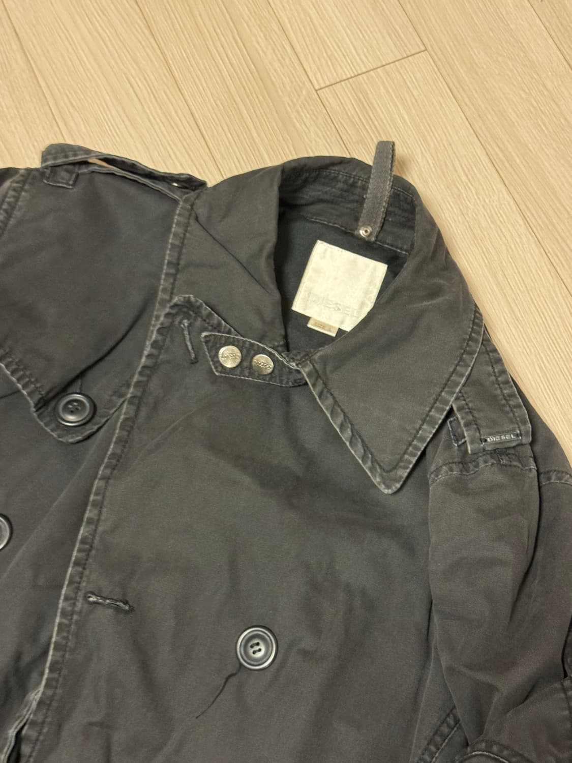 디젤 데님 밀리터리 트렌치코트 L 상품이미지4