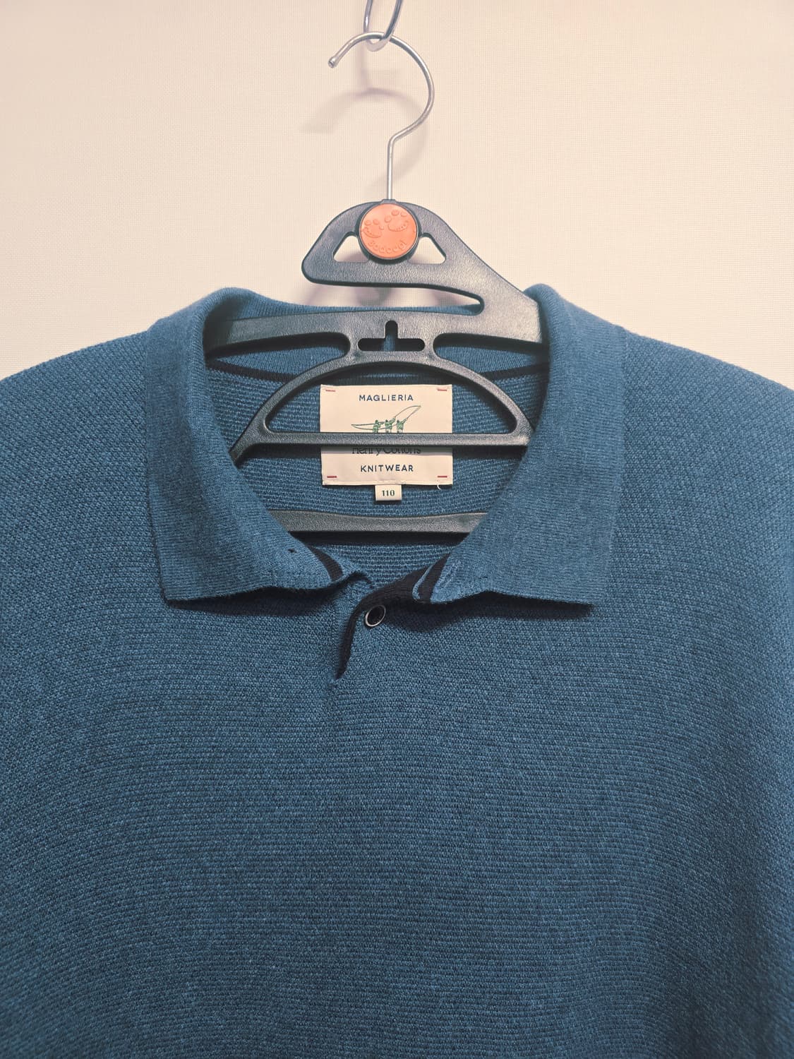 헨리코튼 카라넥 니트 블루 상품이미지2