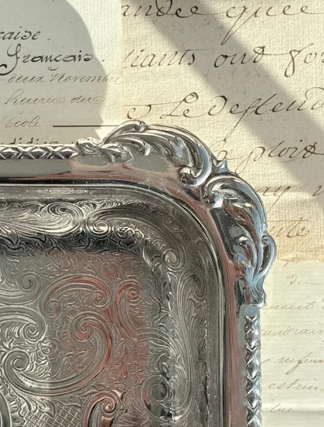 영국 실버플레이트 트레이 상품이미지4