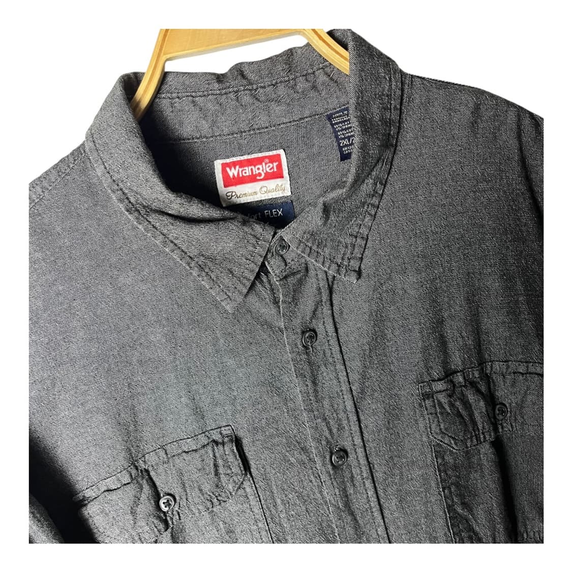 [Wrangler] 렝글러 투포켓 워크 데님셔츠 상품이미지2