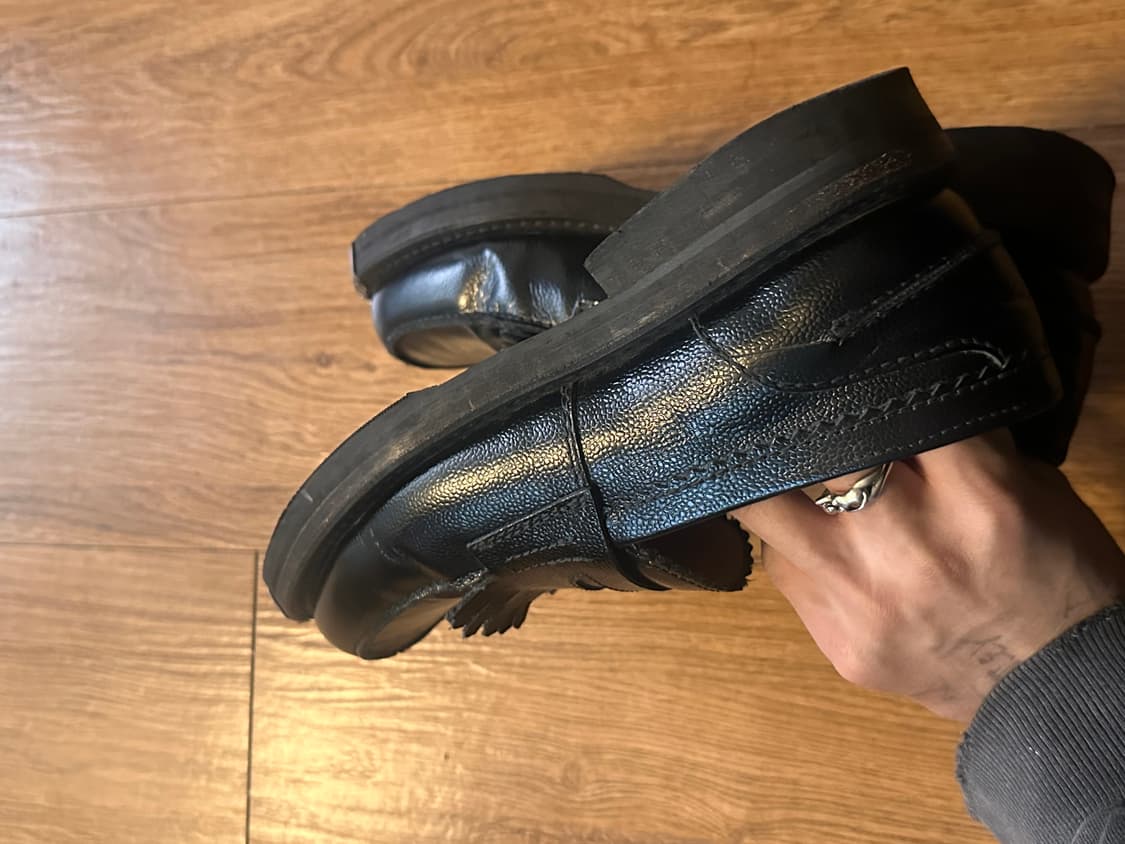 아워레가시 스틸토 블랙 레더 태슬 로퍼 42 상품이미지4