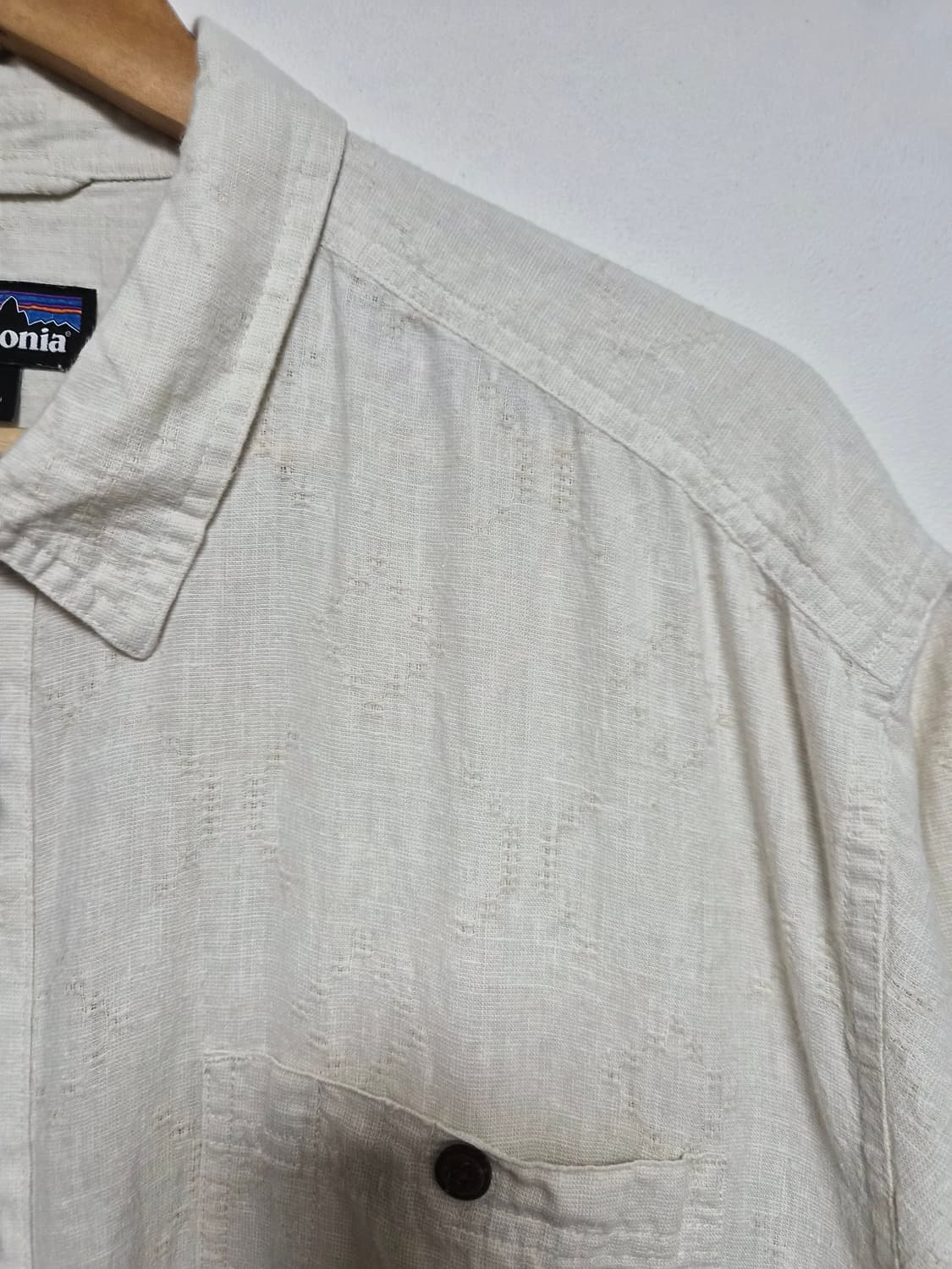 파타고니아Patagonia 나바호 베이지 반팔 셔츠 XL - S407 상품이미지3