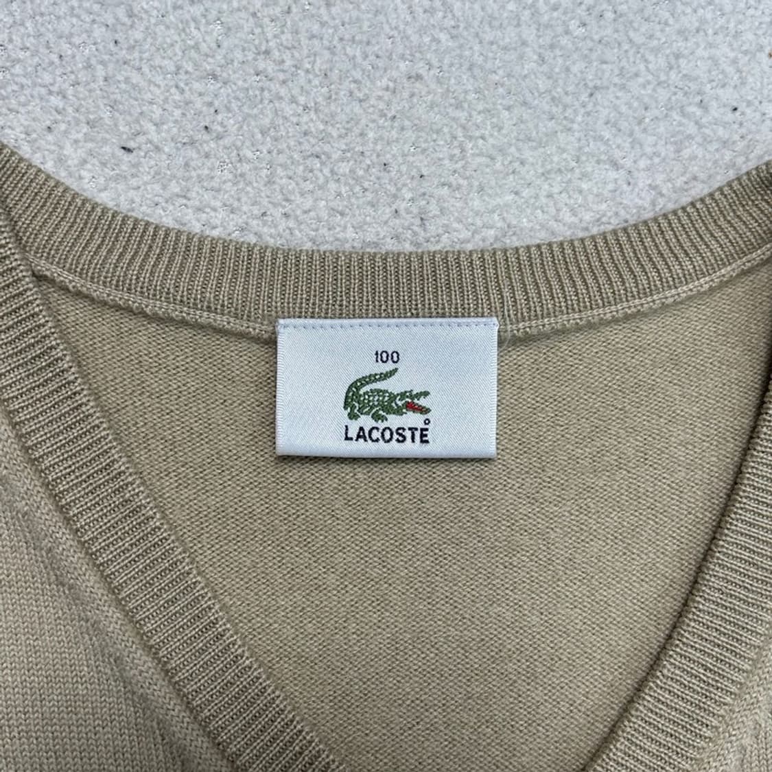 LACOSTE 니트 베스트 베이지 100 상품이미지4