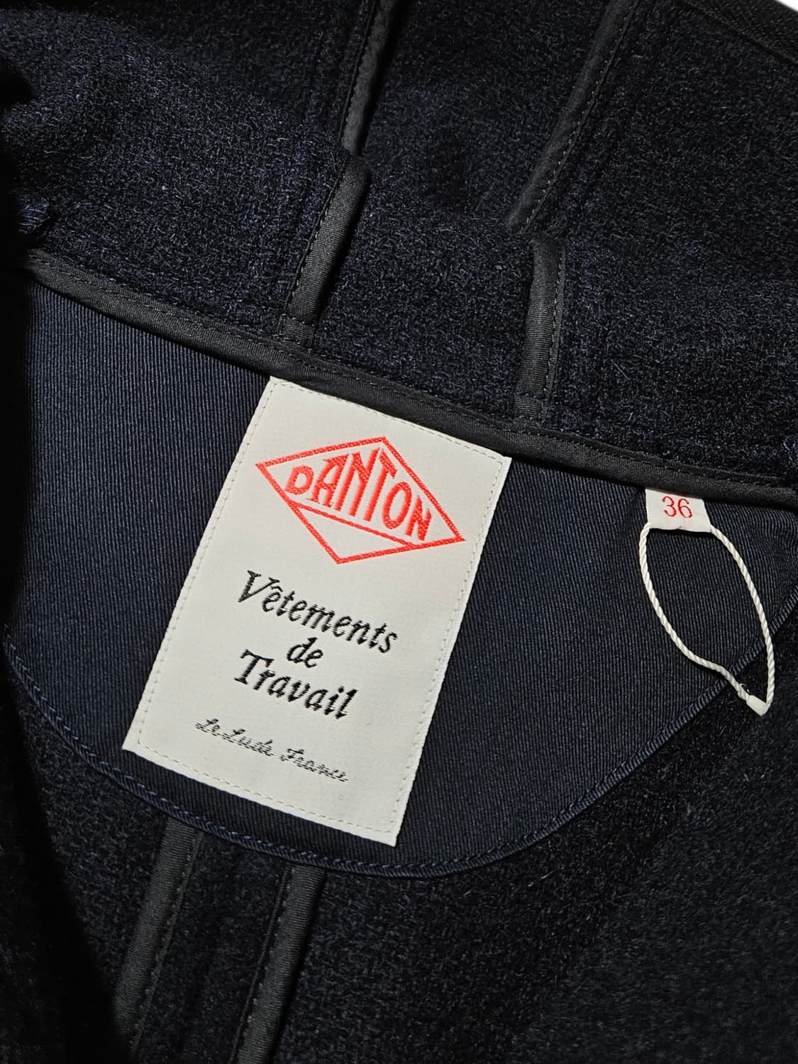 단톤 Danton 후디드 울코트 네이비 36 상품이미지5