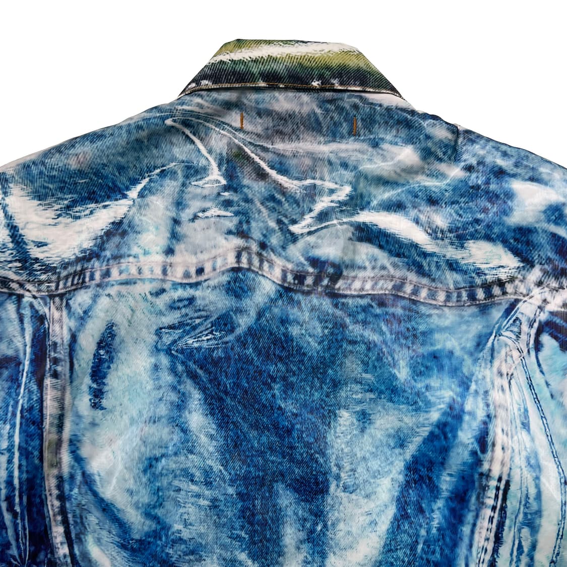 더블렛 인디고 미라지 프린티드 데님 자켓 (M) 상품이미지5