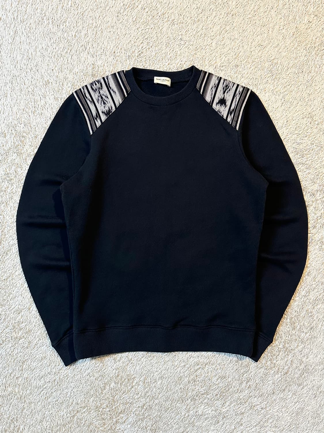 생로랑 SAINT LAURENT 맨투맨 블랙 상품이미지1