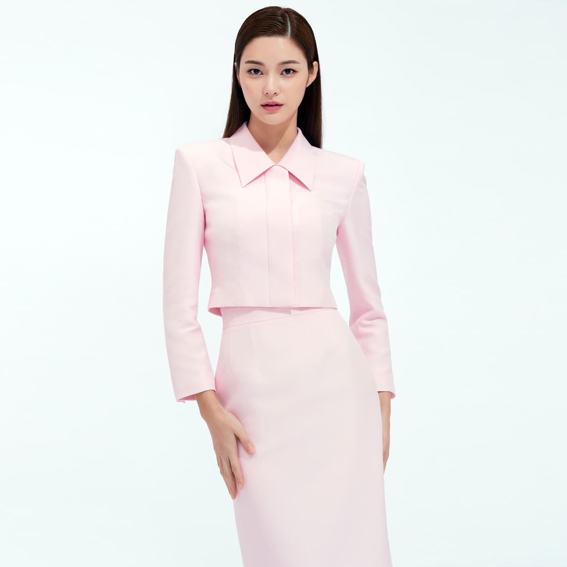 아보아보(avou avou) 울 실크 셋업 55 (크롭자켓+스커트) 상품이미지1