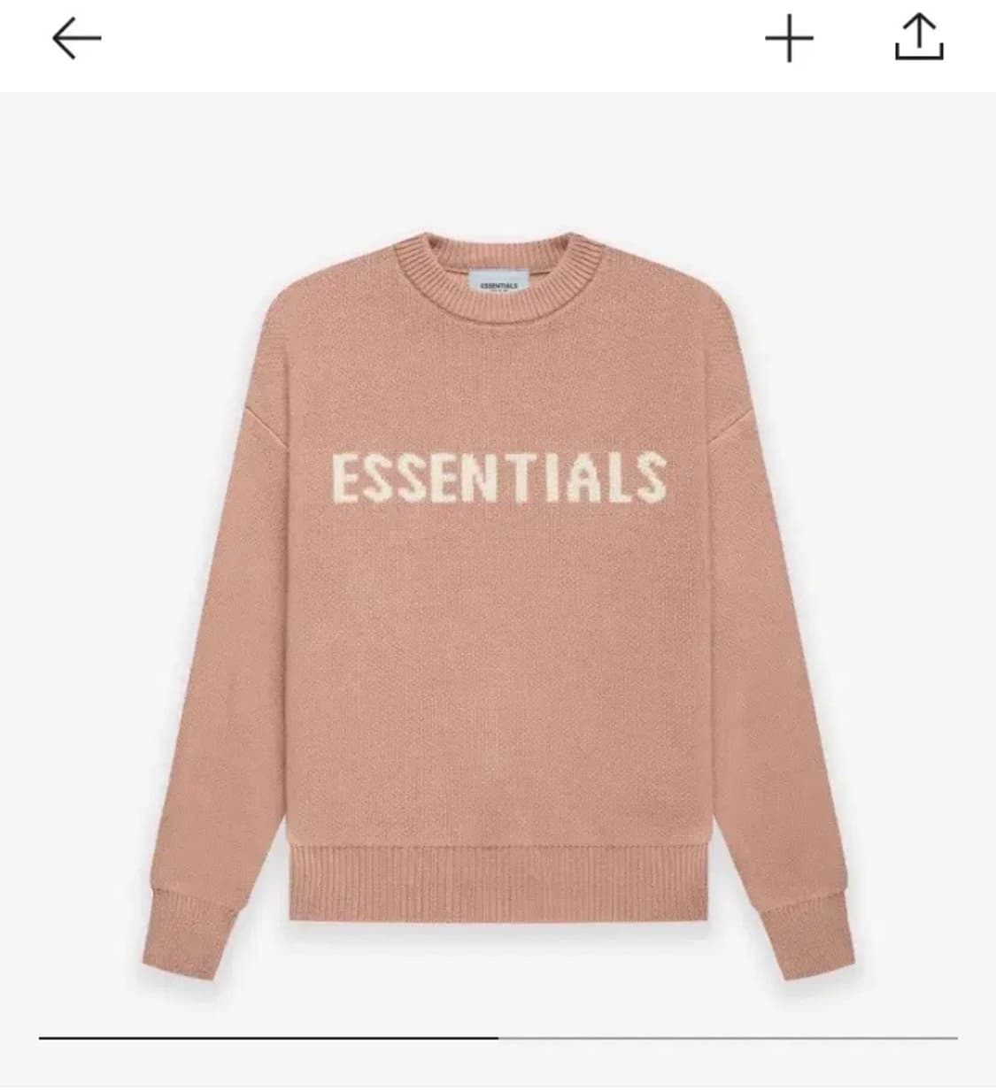 에센셜 피오갓 니트 핑크 12사이즈 essentials knit 상품이미지1