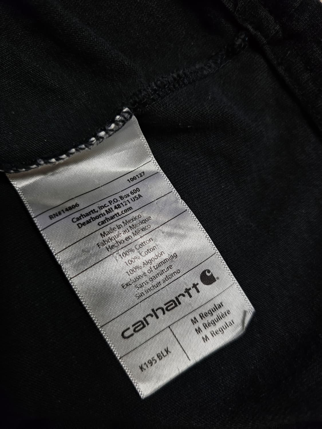 칼하트 블랙 반팔티 M Original Fit 상품이미지5