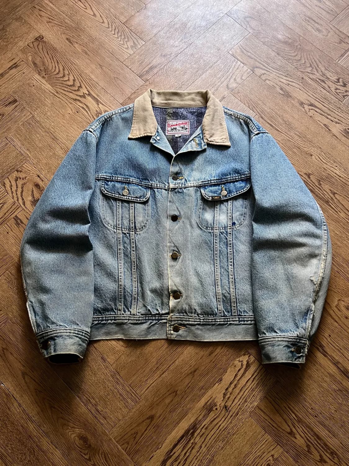 [2XL]90's Lee USA 스톰라이더 블랭킷 데님 트러커 자켓 R3 상품이미지1