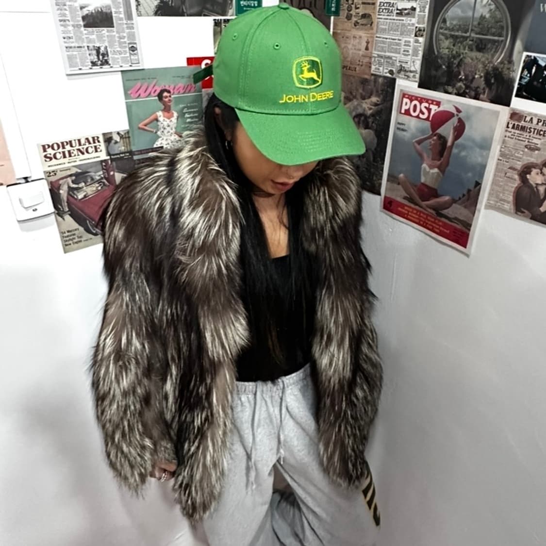 조세핀 브라운 실버 사가폭스 퍼자켓M 상품이미지1