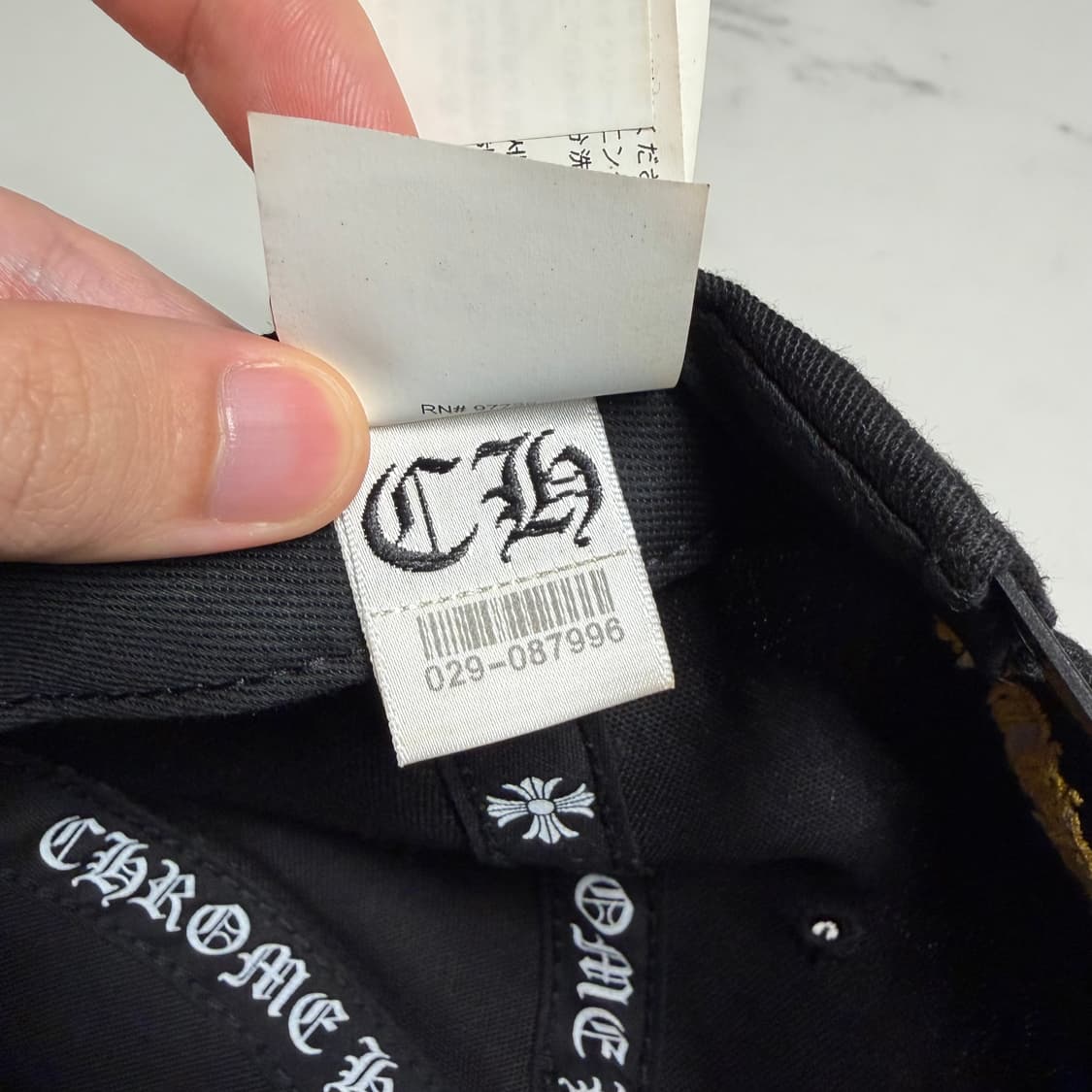 크롬하츠 Ch 로고 자수 베이스볼 캡 모자 블랙 옐로우 os 상품이미지10