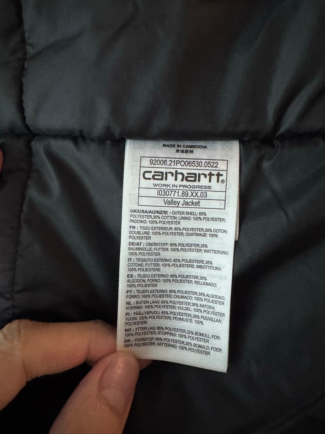Carhatt Valley Jacket Black 상품이미지8