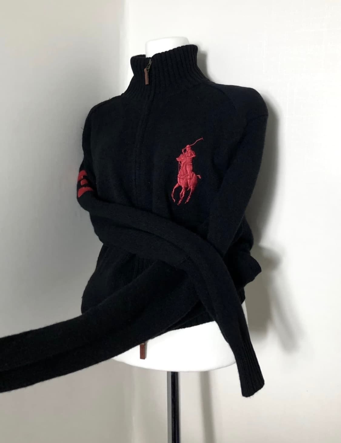 폴로 랄프로렌 빅포니 집업니트 블랙 S 90 상품이미지1