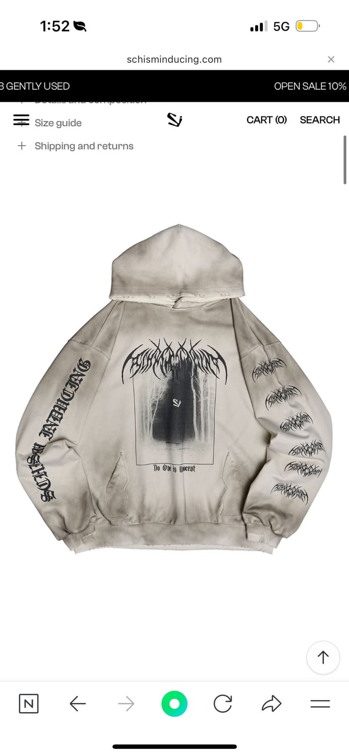 스키즘 인듀싱 emo hoodie m 상품이미지1