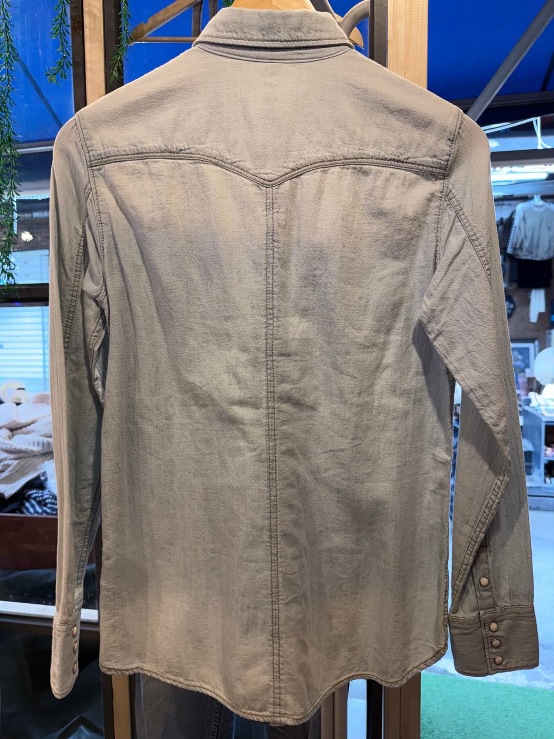 지스타 로우 연청 데님 셔츠 상품이미지3