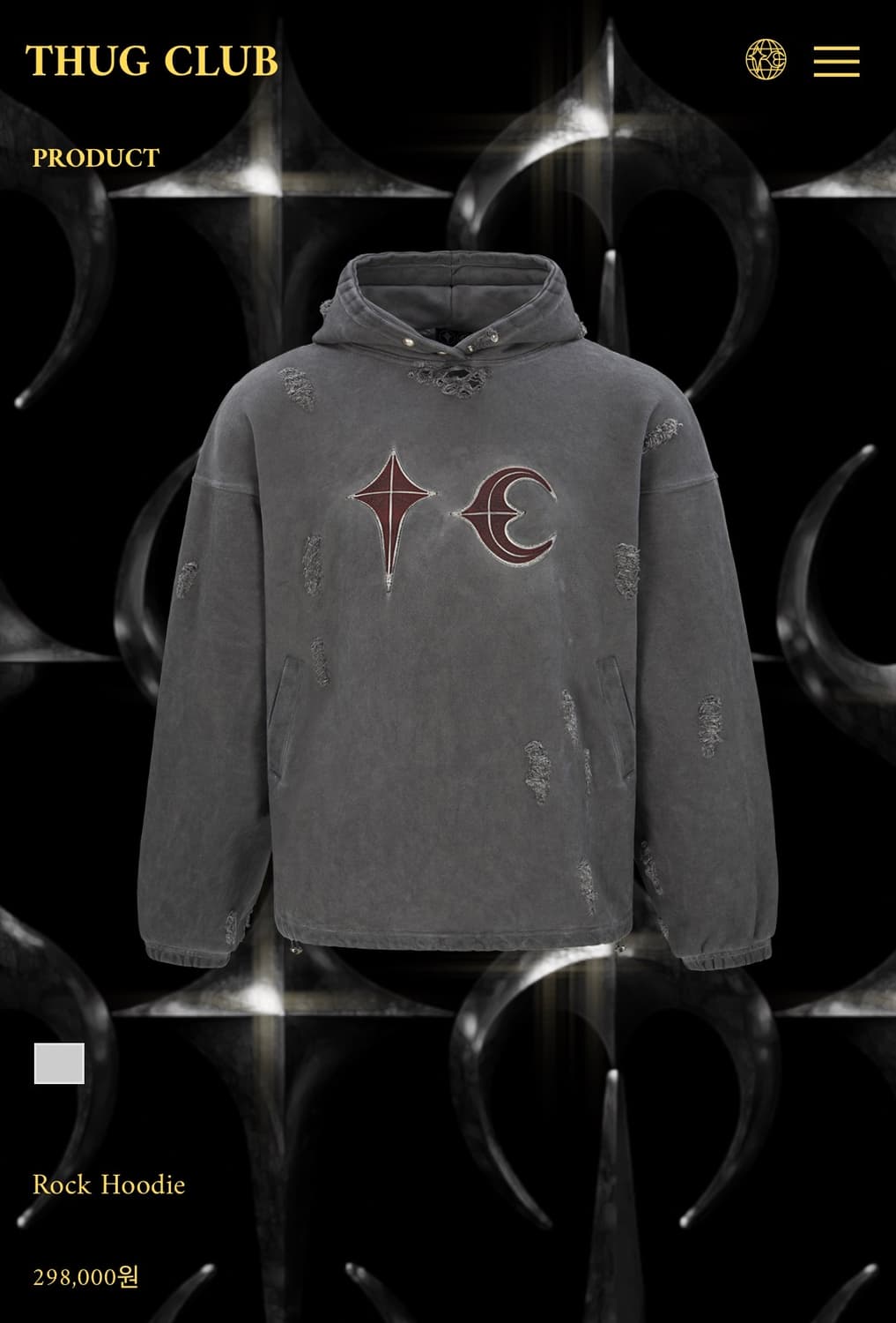 떠그클럽 락 후디  상품이미지1