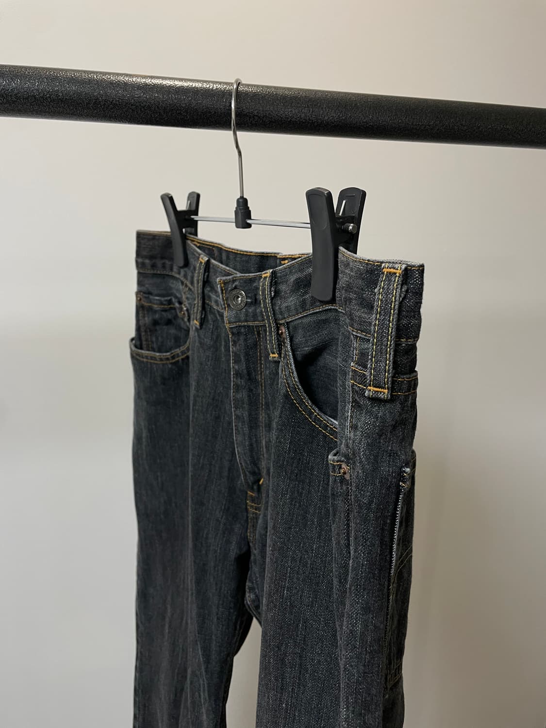 (30) 90s jpn 리바이스502 흑청 데님팬츠 상품이미지3