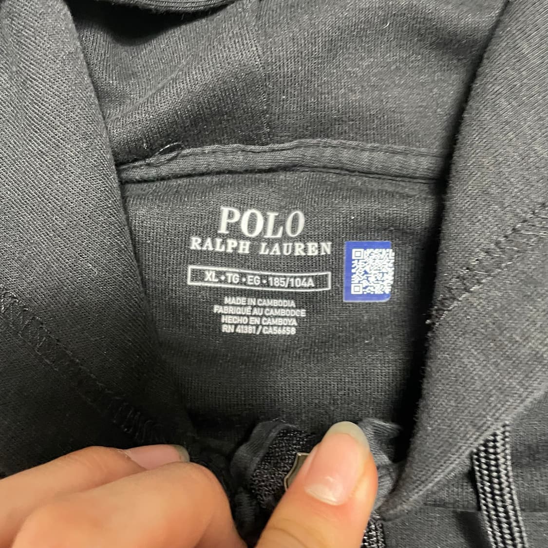 XL 폴로랄프로렌 블랙 후드집업 상품이미지4