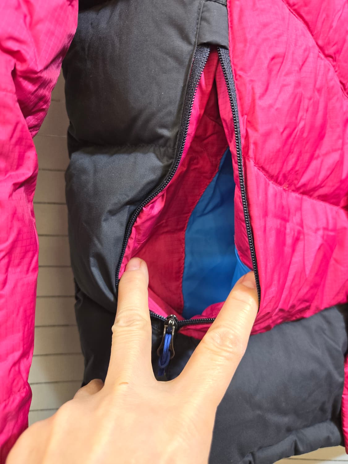 밀레 여성 패딩 95 핑크/블랙 상품이미지6