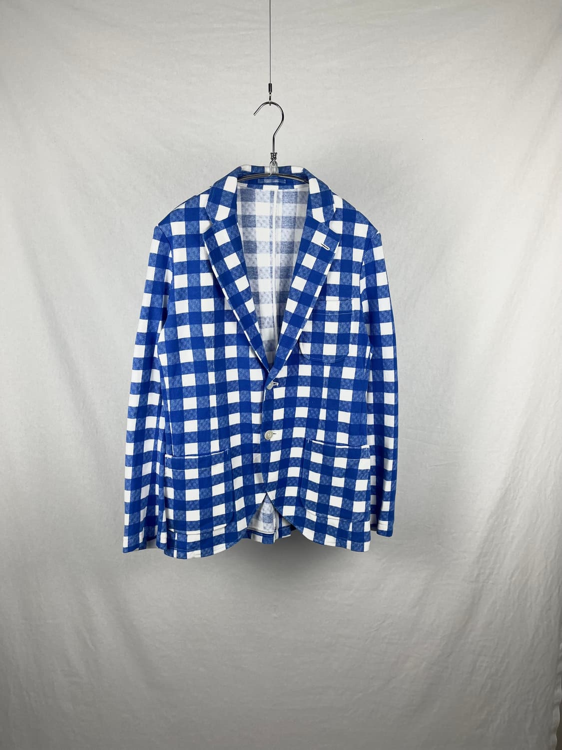 Vintage (Made in Japan) 스웻 체크패턴 블레이저  상품이미지1