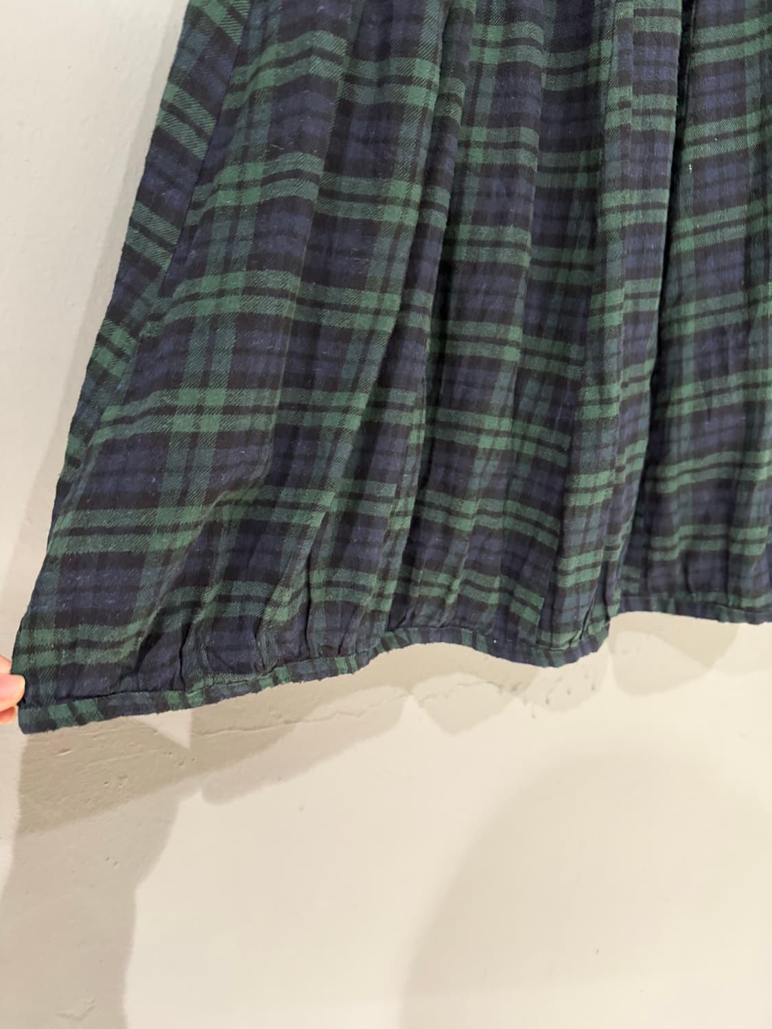 check pattern balloon-fit midi skirt  상품이미지8