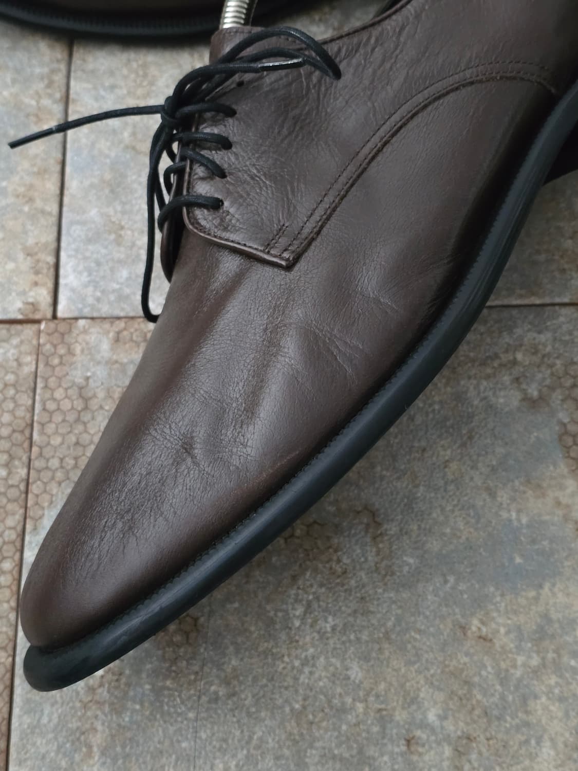 (275)로맨틱무브 세미 스퀘어토 브라운 더비 슈즈 상품이미지4