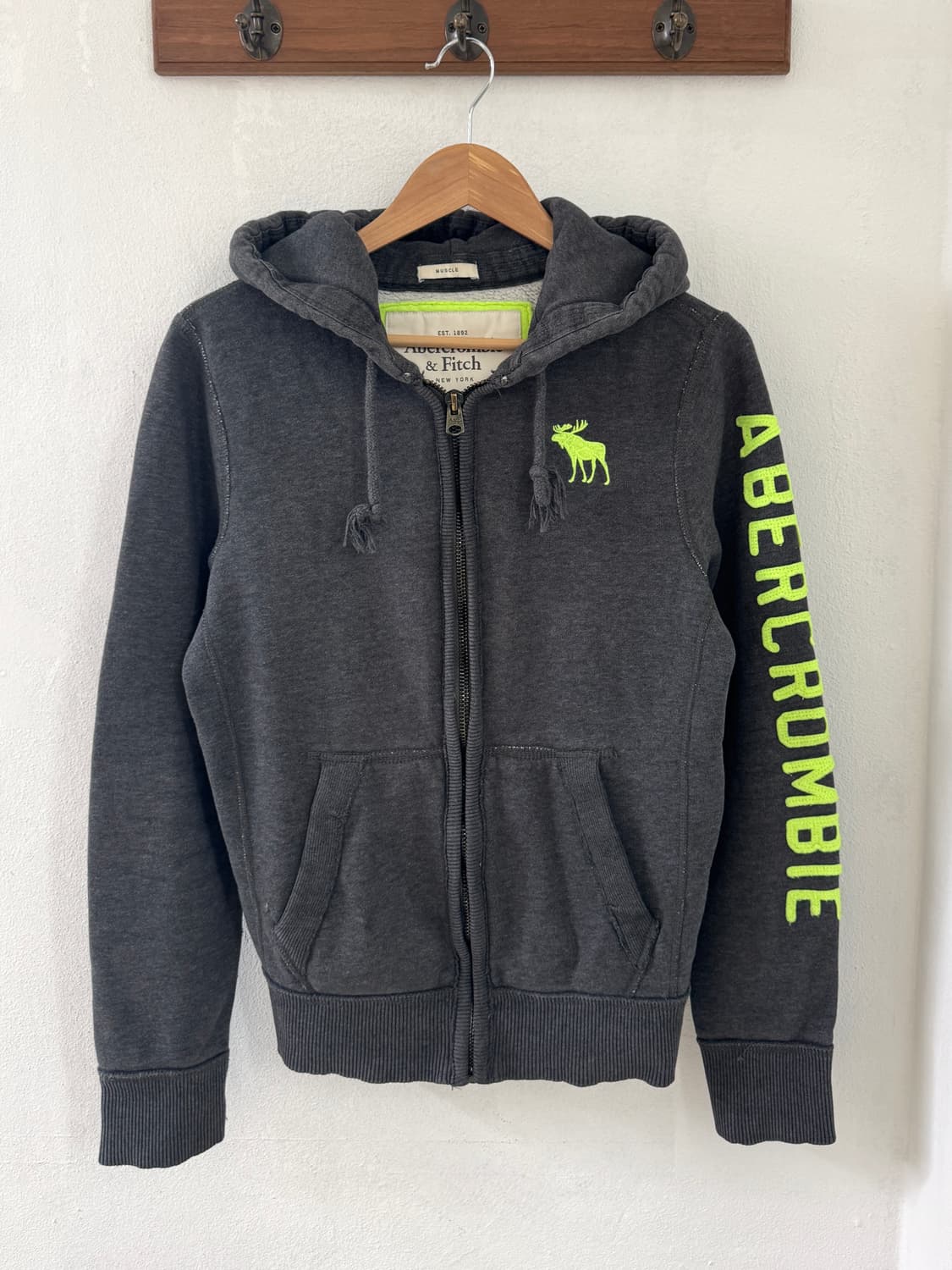 아베크롬비 순록 후드집업 그레이 상품이미지2