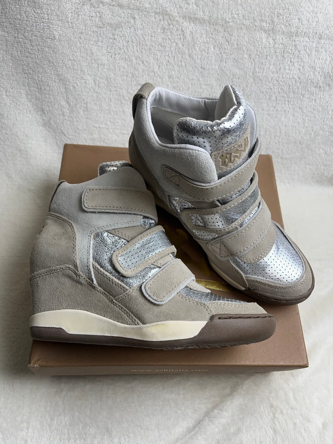 [39] 아쉬 하이탑 웨지 스니커즈 || 250 실버그레이 상품이미지1