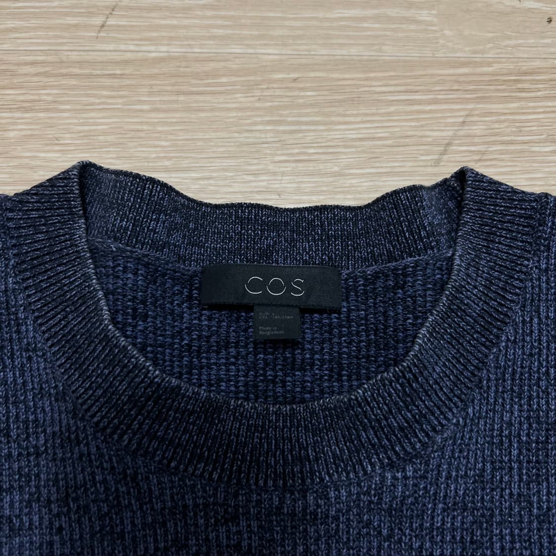 코스 COS 베이직 코튼 니트 스웨터 [네이비] L/100 상품이미지4
