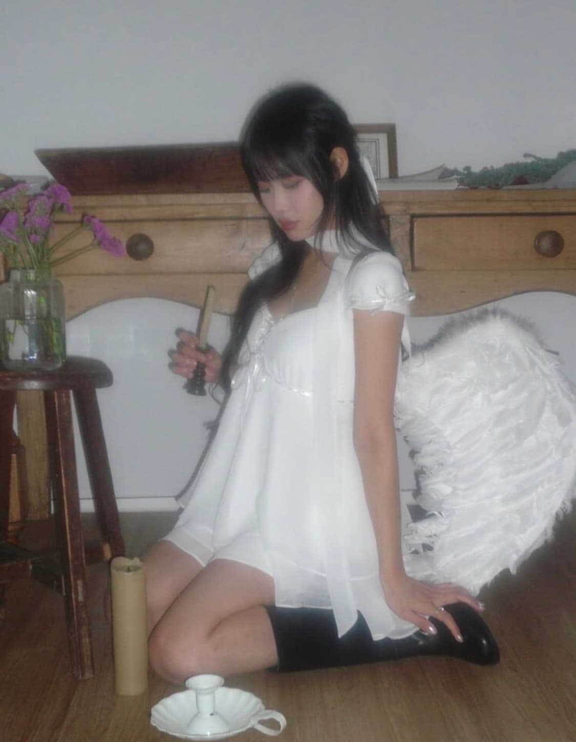 엔젤넘버555 엔넘파 스노우 엔젤 블라우스 상품이미지1