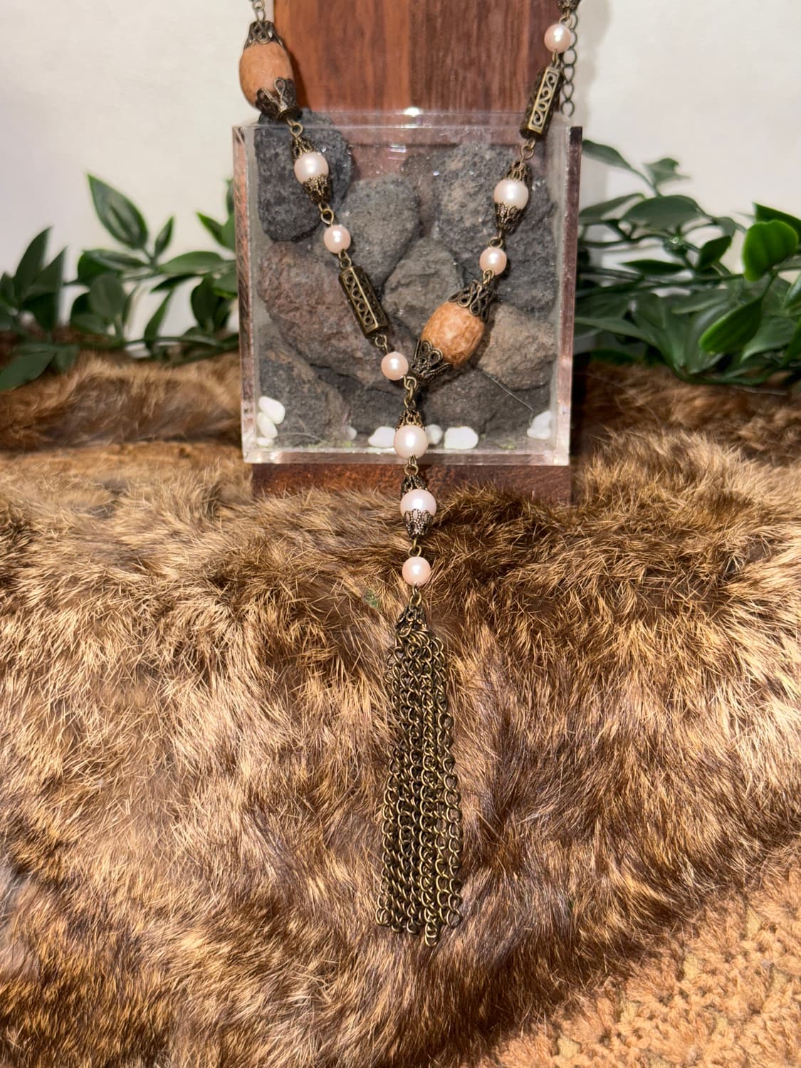 Antique oriental beads chain tassel 목걸이 상품이미지3