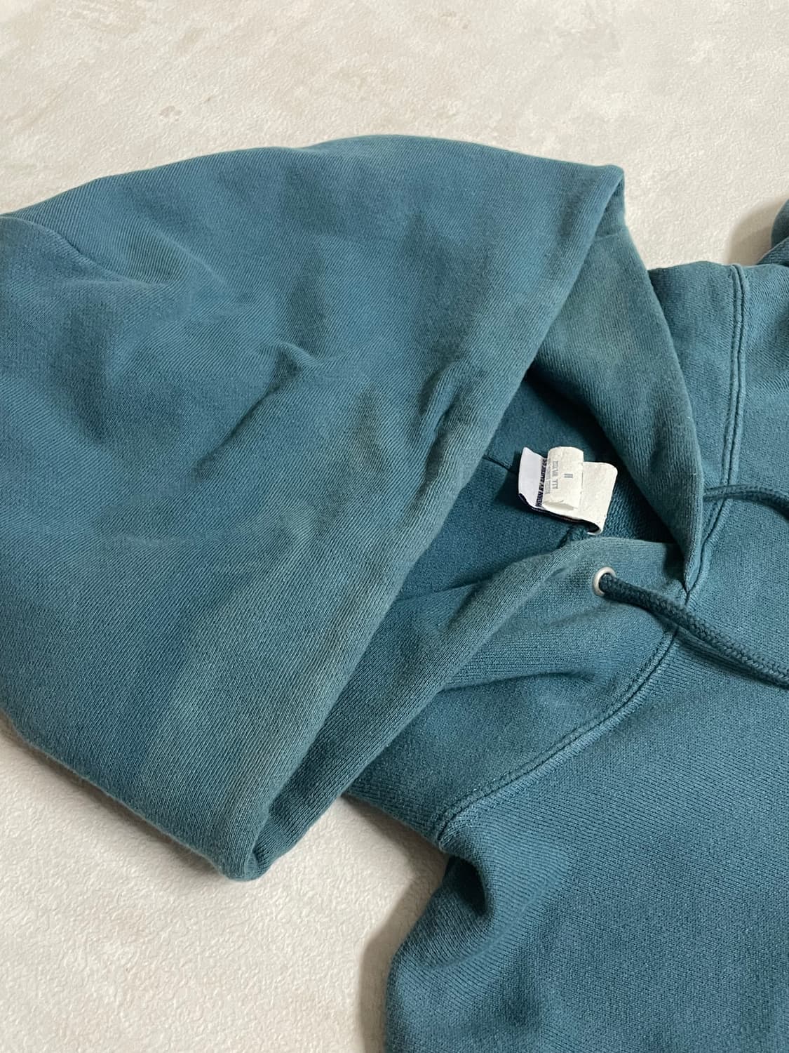 M) 러셀 애슬레틱 전면 로고 후드티 틸컬러 상품이미지3