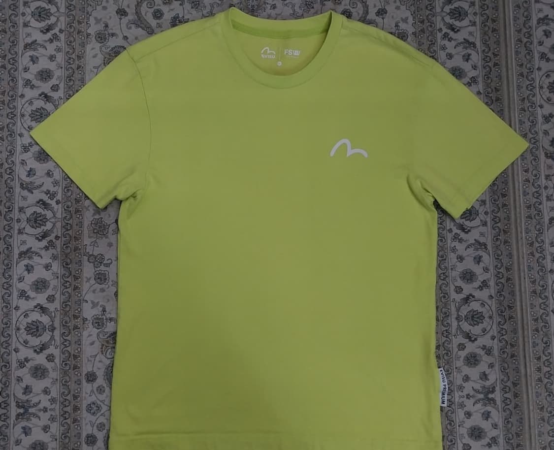 에비수 EVISU 로고 라임 반팔 티셔츠 90 (55반까지) 상품이미지1