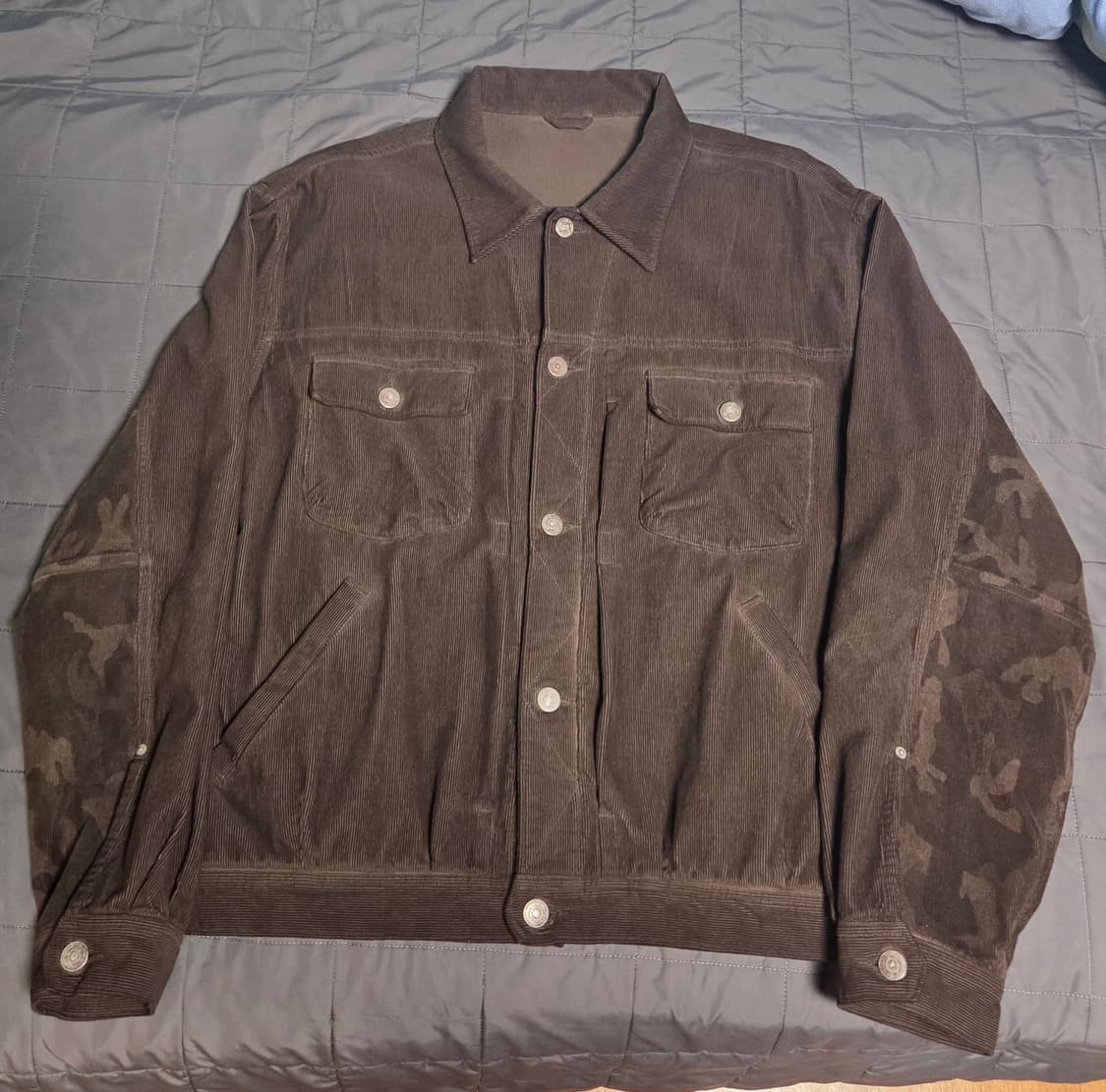 3) 폴리테루 코듀로이 트러커 카모 브라운 상품이미지1