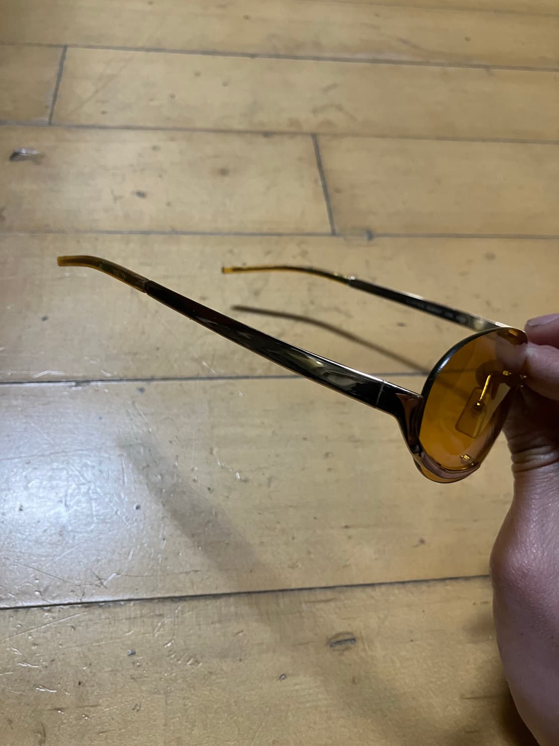 LOEWE 00s 빈티지 로에베 긱시크 골드 림리스 선글라스 상품이미지5